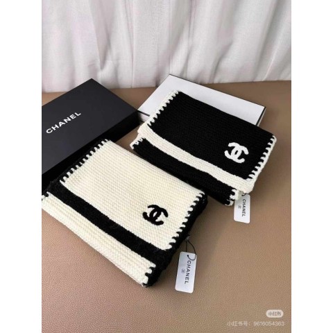 샤넬 로고 양모 머플러 - 2 Color