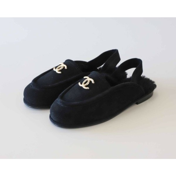샤넬 스웨이드 시어링 슬리퍼 뮬-레플리카 사이트 쇼핑몰