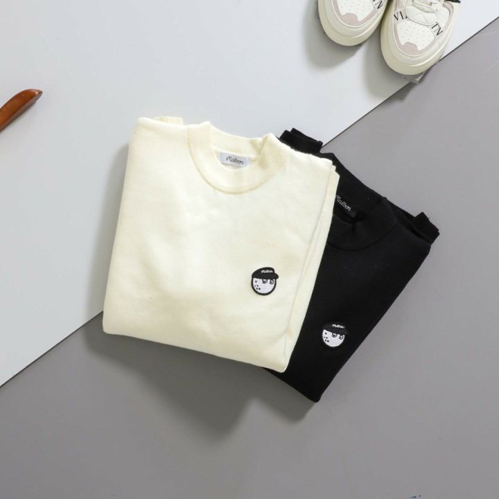 말본 데니 버킷 기모 라운드 스웨터 - 2 Color