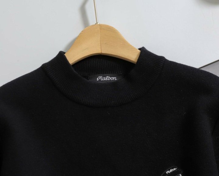 말본 데니 버킷 기모 라운드 스웨터 - 2 Color