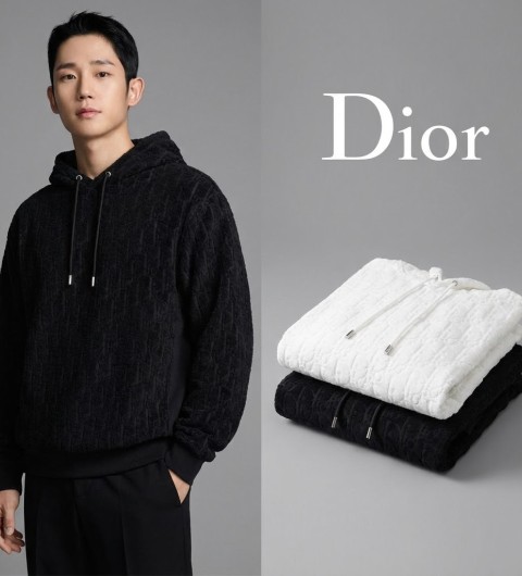 디올 오블리크 테리 코튼 후드 (2color)