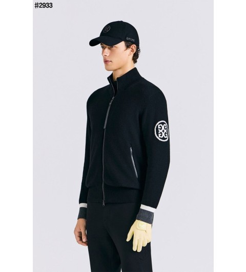 지포어 캐시미어 풀 집업 방풍 니트집업 자켓