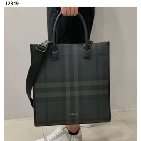 버버리 슬림 버티컬 데니 토트백