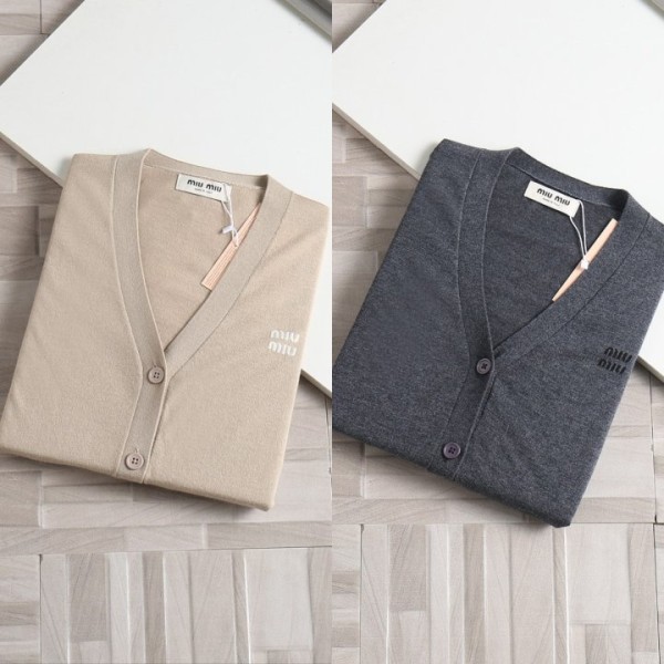 미우미우 여성 자수 울 가디건 - 2 Color-레플리카 사이트 쇼핑몰