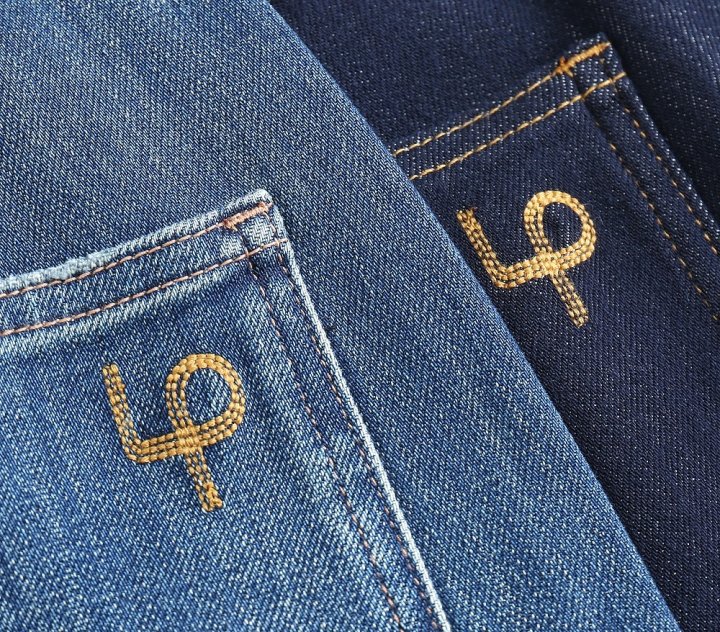 로로피아나 여성 LP자수 스판 데님진 - 2 Color