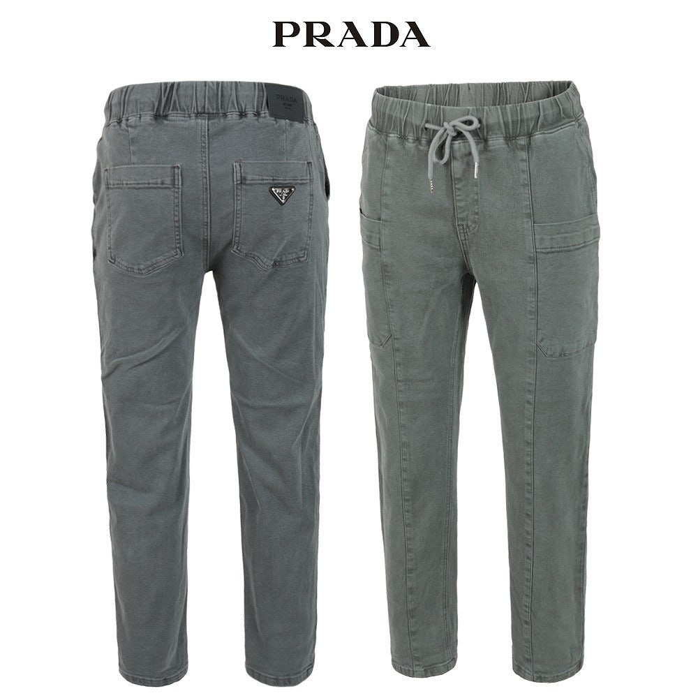 프라다 안기모 앞포켓 밴딩 배기 팬츠 2color