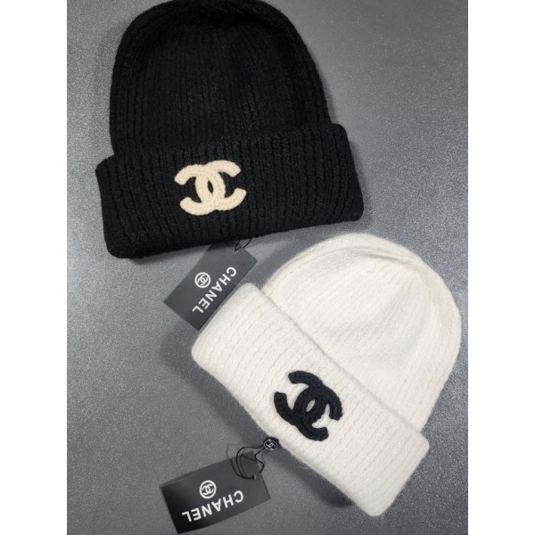 샤넬 로고 울니트 비니 - 2 Color-레플리카 사이트 쇼핑몰