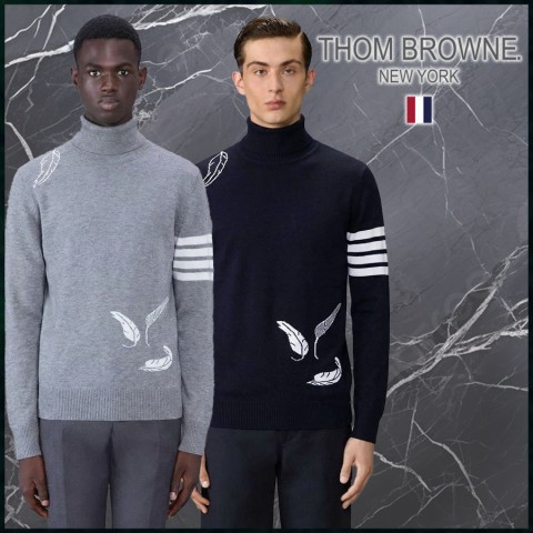 톰브라운 인타르시아 4바 터틀넥 울 스웨터 - 2 Color