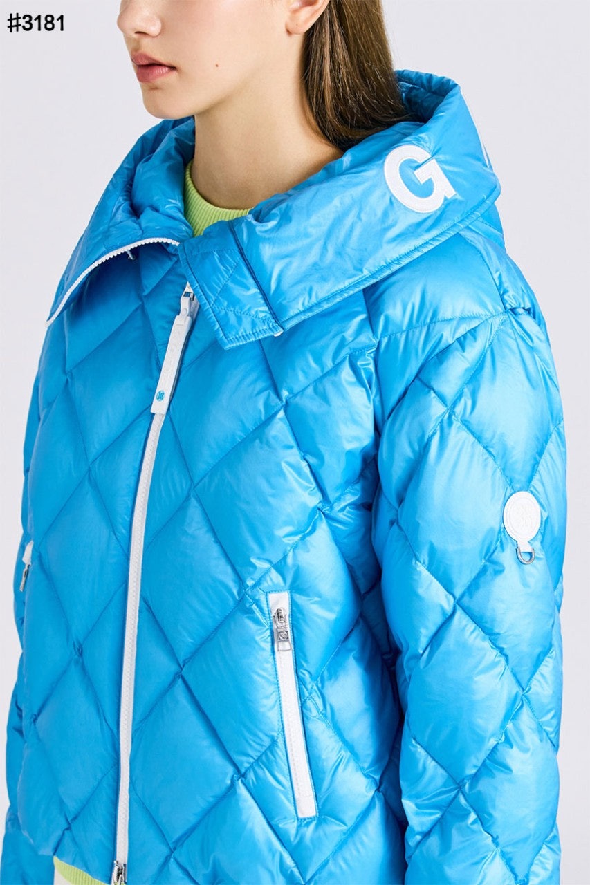 지포어 여성 프리미엄 구스 퀄티드 경량 스윙 다운 자켓 - 3 Color