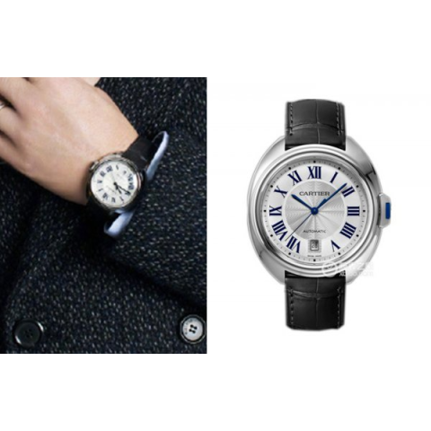 까르띠에 끌레 드 워치 (화이트 블루) (국내공장 AS가능)