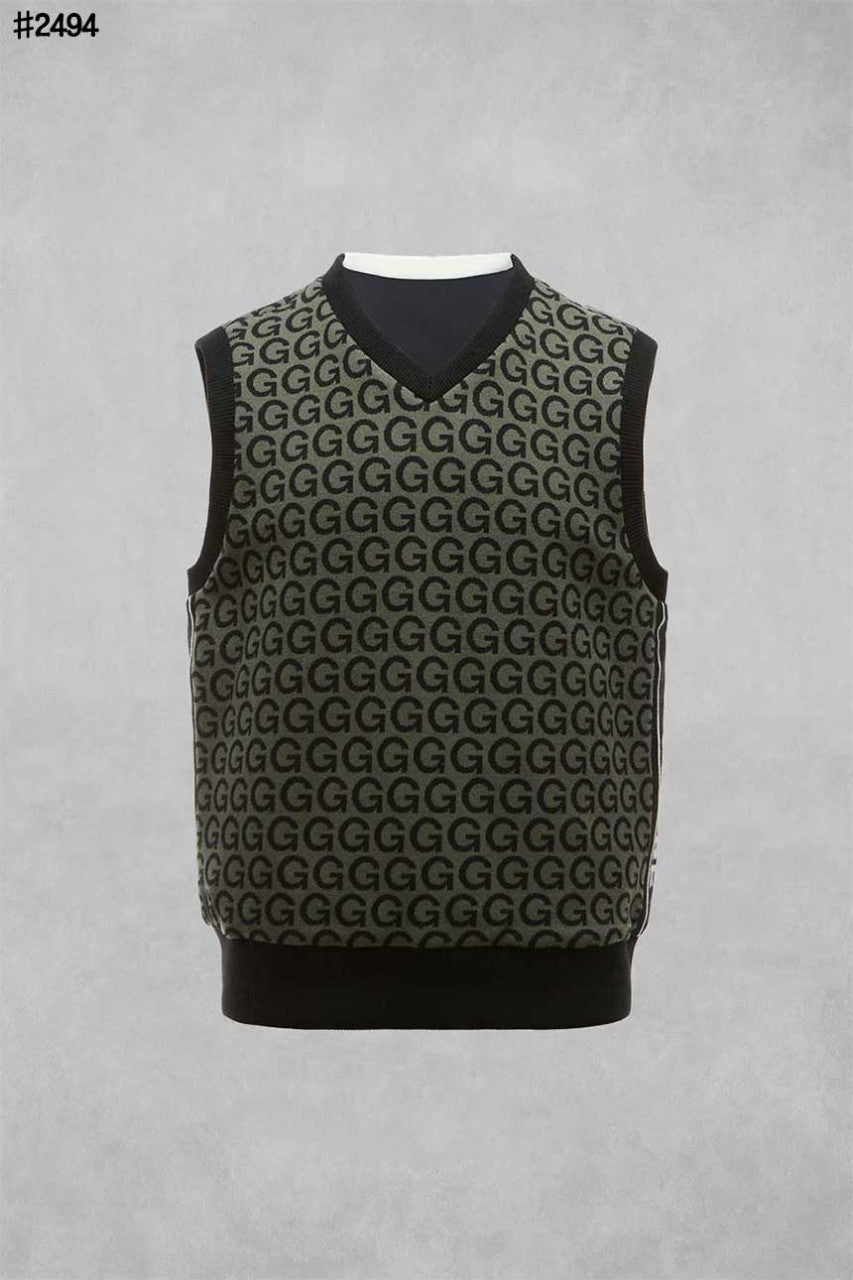 지포어 G's 자카드 패턴 리버시블 니트 베스트