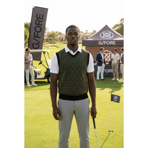 지포어 G's 자카드 패턴 리버시블 니트 베스트