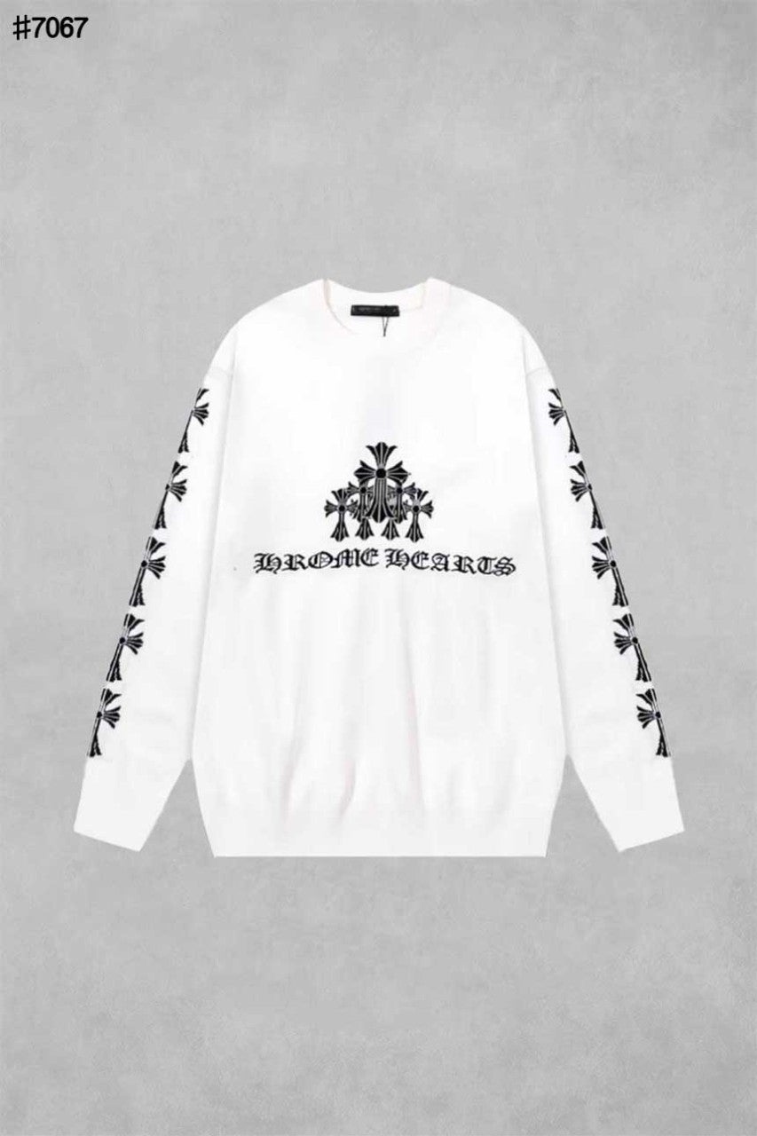 크롬하츠 트리플 크로스 자카드 니트 풀오버 - 2 Color