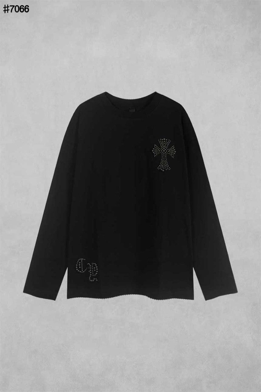 크롬하츠 세메터리 도트 롱 슬리브 티셔츠