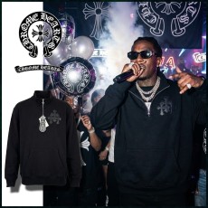 크롬하츠 세메터리 크로스 쿼터 지퍼 스웨트셔츠 맨투맨