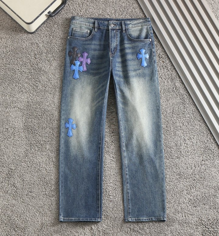 크롬하츠 레더패치 스판 데님진 - 40사이즈 추가