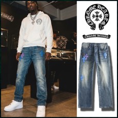 크롬하츠 레더패치 스판 데님진 - 40사이즈 추가