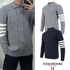 *한정수량 판매* 톰브라운 4바 버튼 꽈배기 램스울니트 (2color)