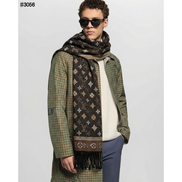 루이비통 올 어바웃 모노그램 울 자카드 태슬 숄 머플러-레플리카 사이트 쇼핑몰