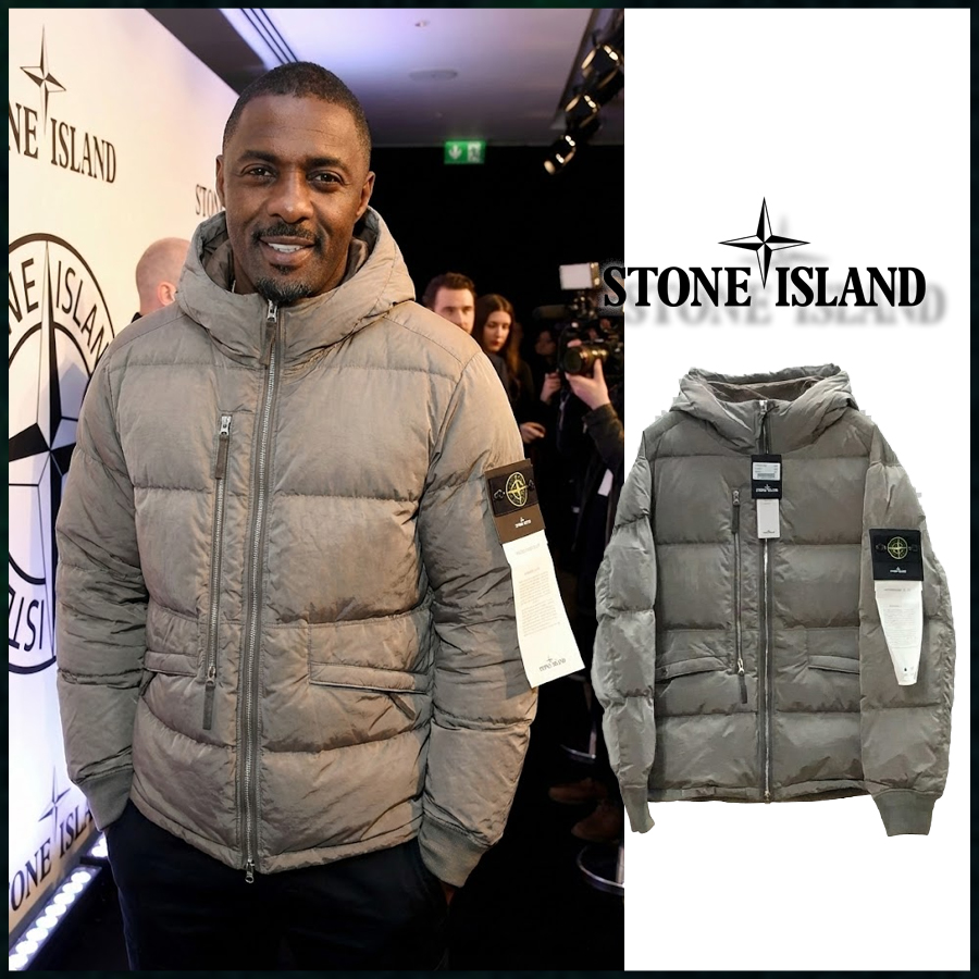 스톤아일랜드 나일론 메탈 에코닐 다운 패딩 자켓