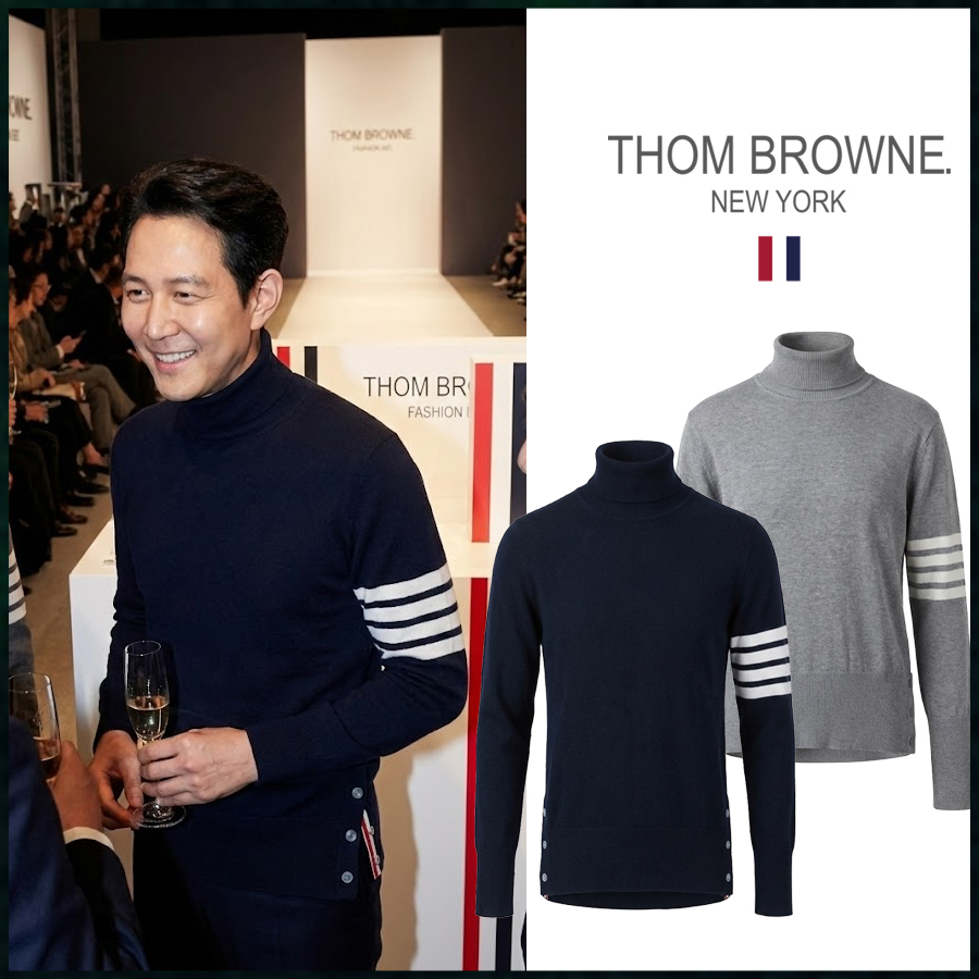 톰브라운 4BAR 캐시미어 니트 터틀넥 - 2 Color