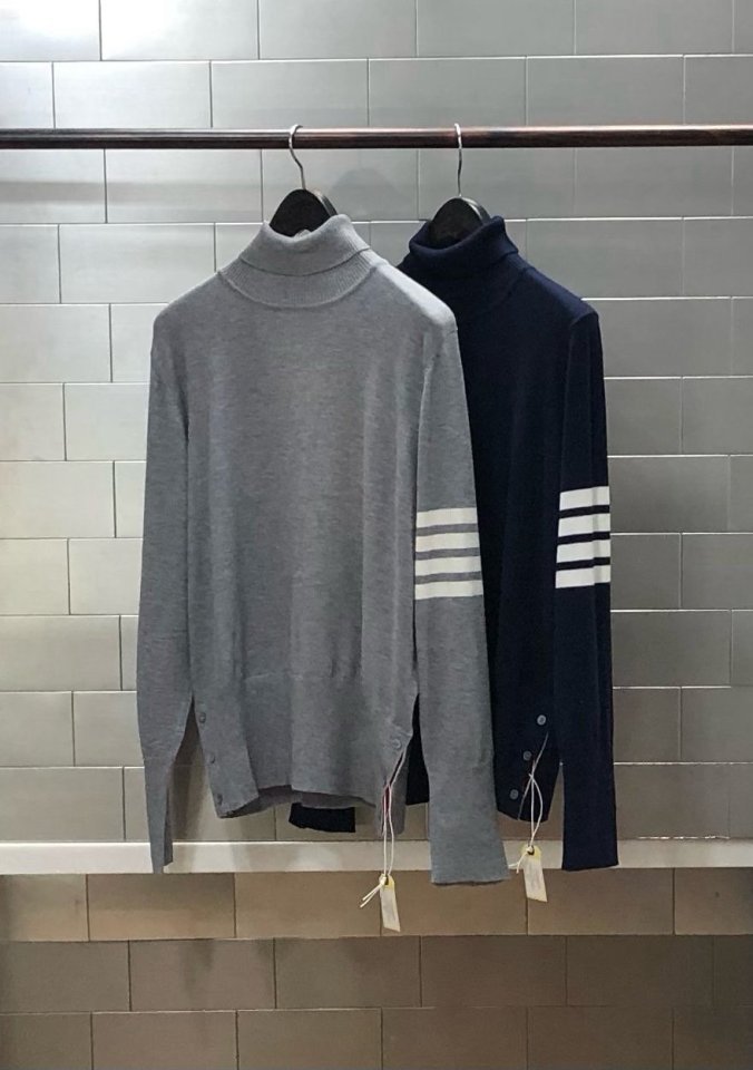 톰브라운 4BAR 캐시미어 니트 터틀넥 - 2 Color