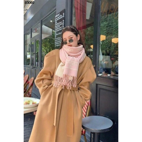 샤넬 COCO 아트워크 울 자카드 태슬 숄 머플러 - 2 Color-레플리카 사이트 쇼핑몰