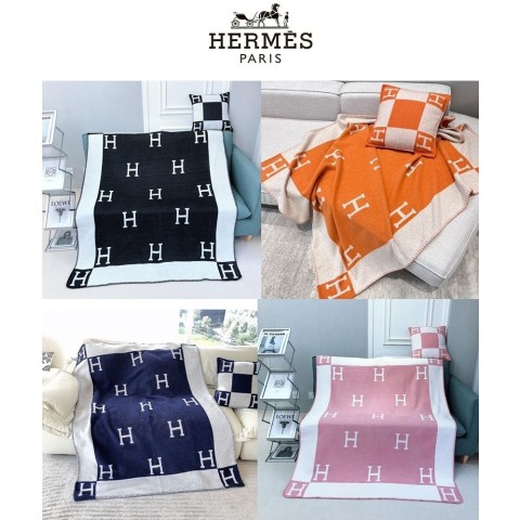 에르메스 아발론 담요 + 쿠션 3 Color