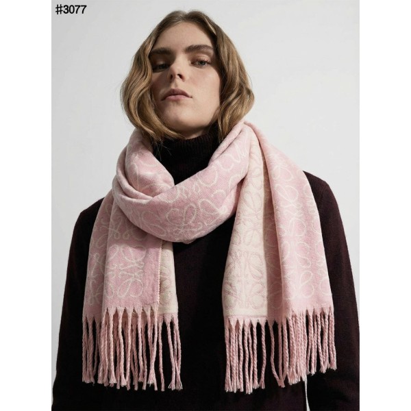 로에베 아나그램 클래식 울 자카드 태슬 숄 머플러 - 2 Color-레플리카 사이트 쇼핑몰