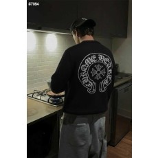 크롬하츠 홀스슈 백 로고 자카드 울 블렌드 니트 풀오버