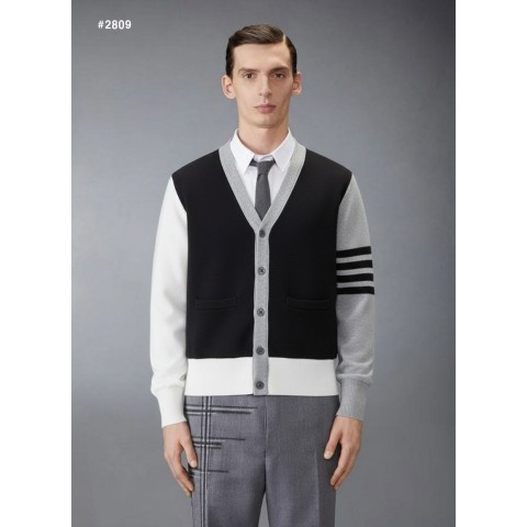 톰브라운 셔틀랜드 4바 브이넥 가디건