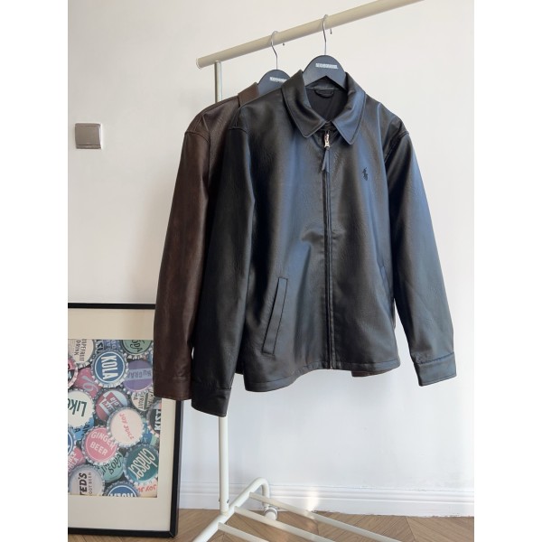 폴로 자수로고 레더 자켓 - 2 Color-레플리카 사이트 쇼핑몰