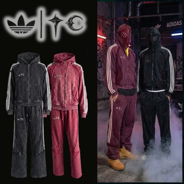 아디다스 x 떠그 클럽 팀가이스트 스웨트 후드집업 & 스웨트 팬츠 세트 - 2 Color-레플리카 사이트 쇼핑몰