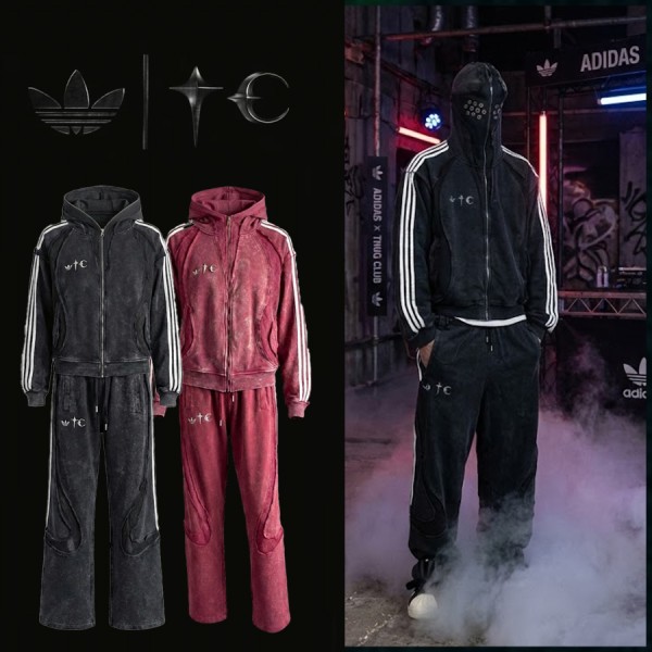 아디다스 x 떠그 클럽 팀가이스트 스웨트 후드집업 & 스웨트 팬츠 세트 - 2 Color-레플리카 사이트 쇼핑몰