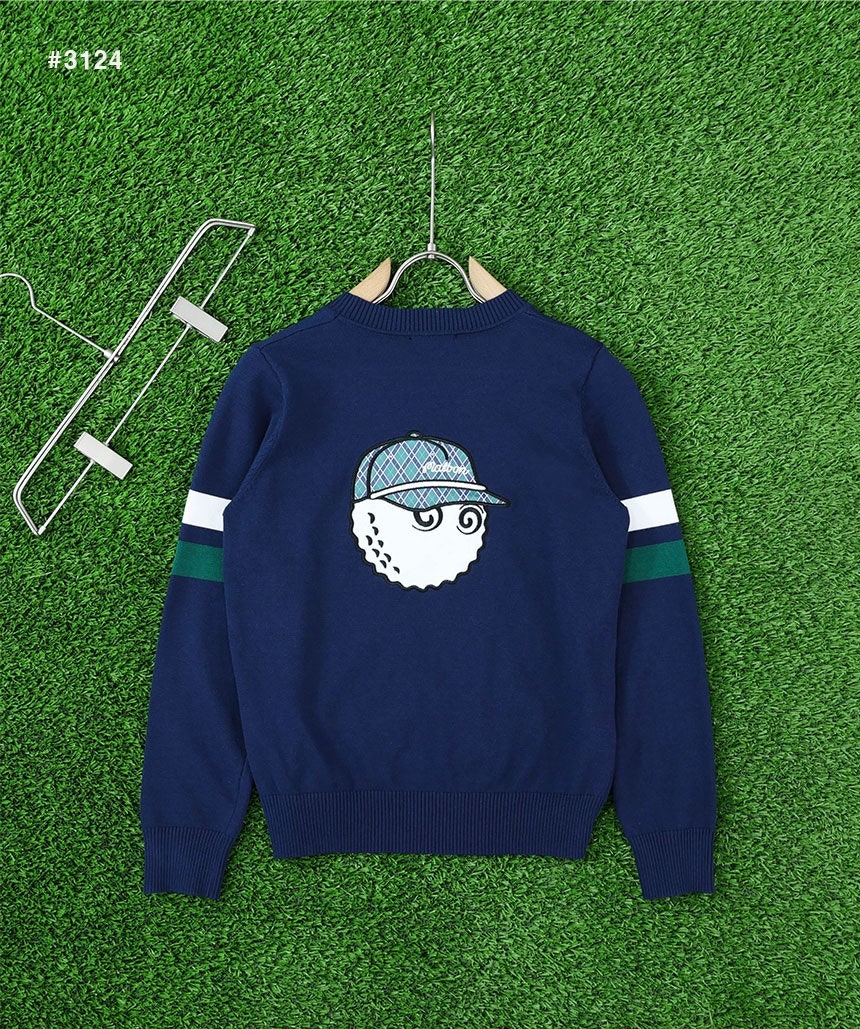 말본 여성 베이직 버킷 데니 라운드 스웨터 니트 - 2 Color