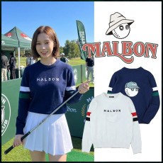 말본 여성 베이직 버킷 데니 라운드 스웨터 니트 - 2 Color