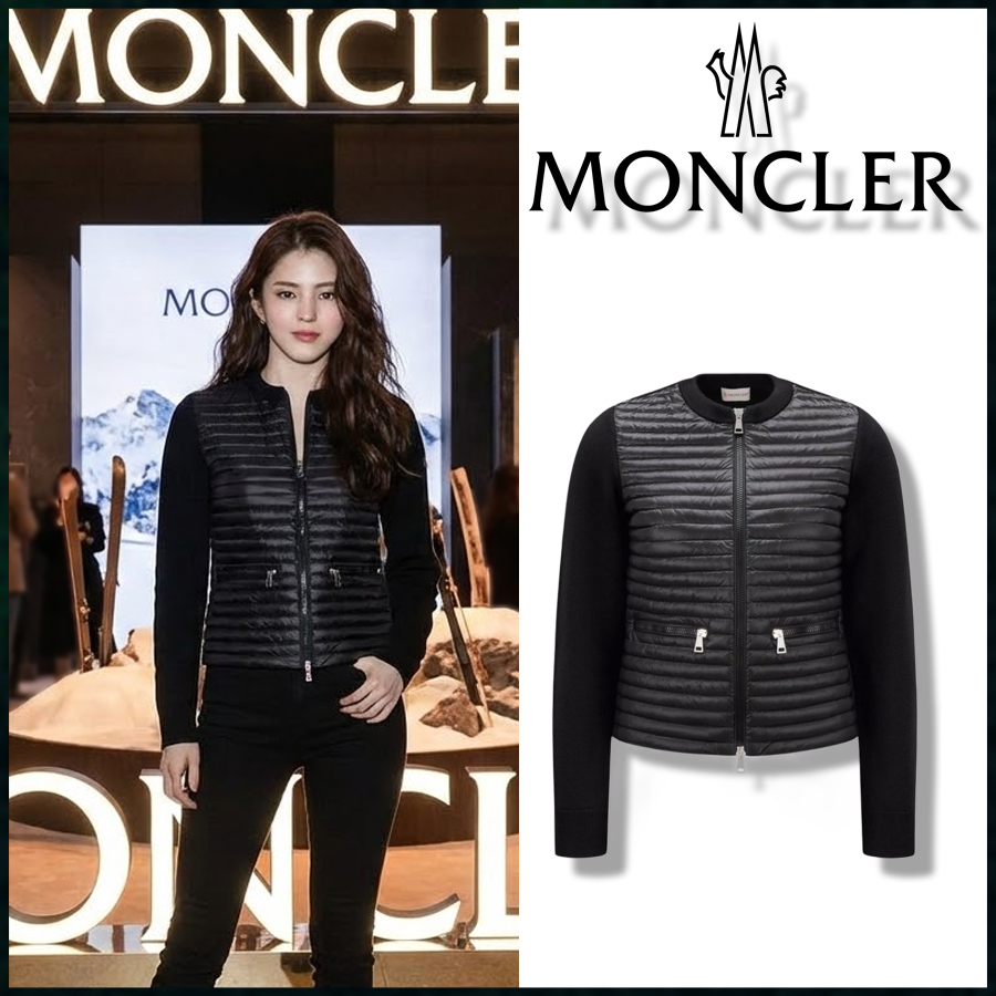 몽클레어 여성 트리콧 다운 믹스 자켓