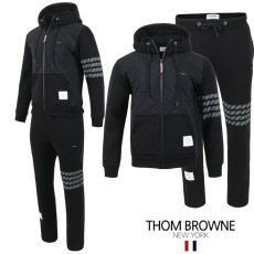 톰브라운 사선 로고 패치 누빔 패딩 셋업