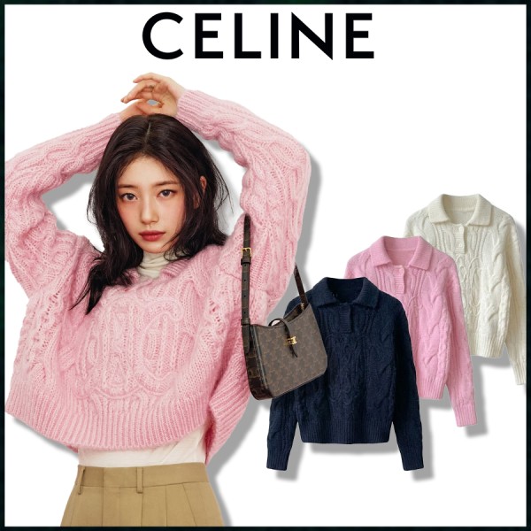 셀린느 여성 케이블 폴로 니트 스웨터 - 3 Color-레플리카 사이트 쇼핑몰