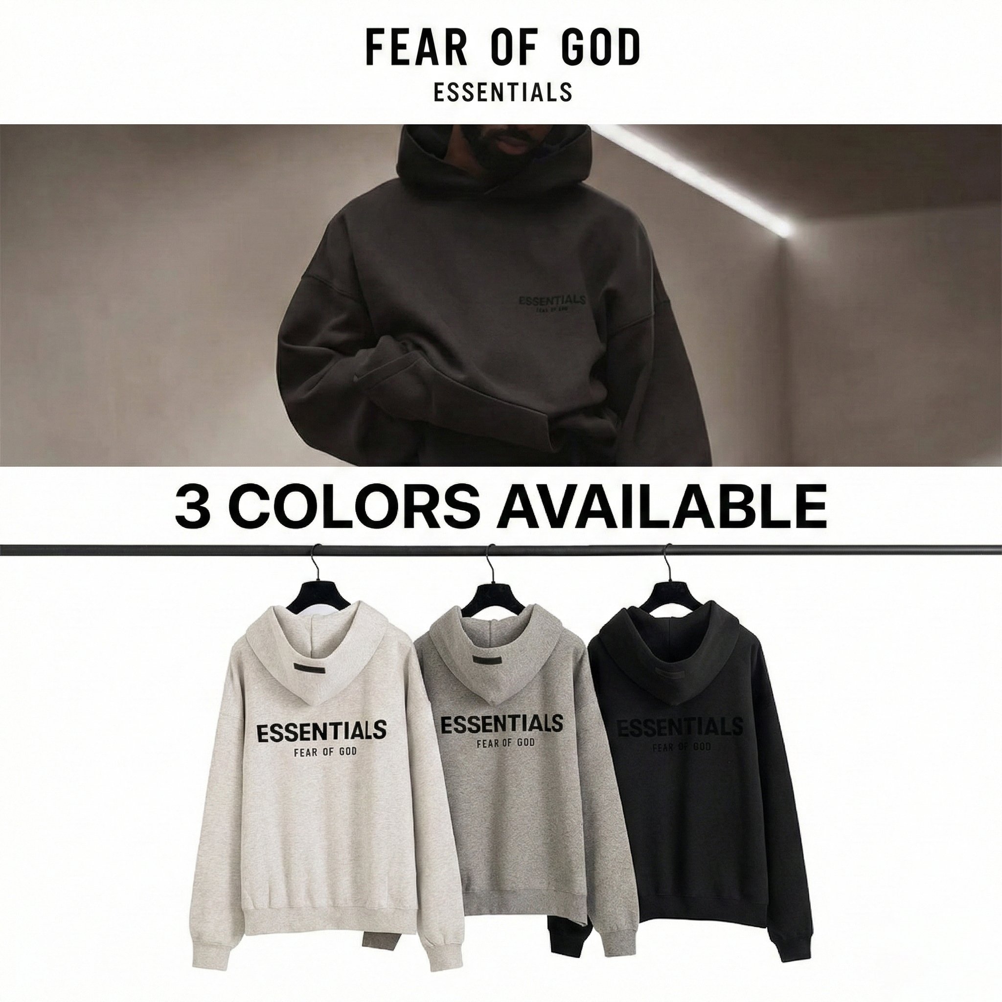 24버전 피어오브갓 에센셜 후로피 후드티 (3color) -정품급-