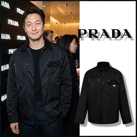 프라다 리나일론 패디드 셔츠 자켓