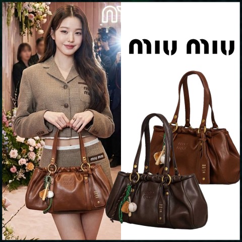 미우미우 조이 나파 레더 호보백 - 2 Color