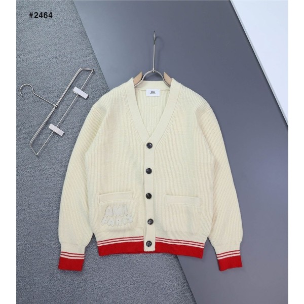 아미 빅하트 V넥 가디건 - 아이보리-레플리카 사이트 쇼핑몰