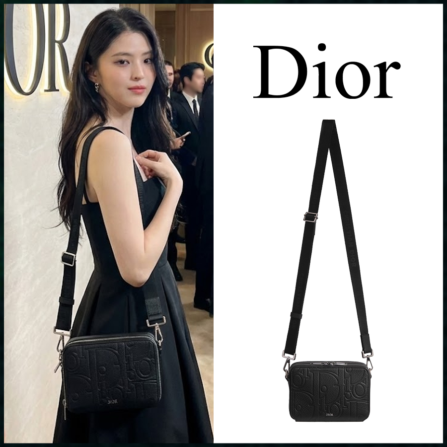 디올 스트랩 지퍼 미니 크로스백