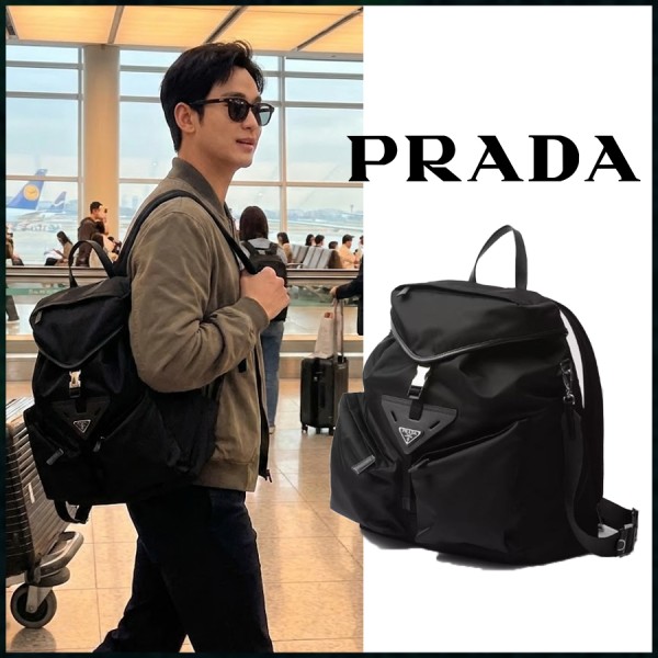 프라다 리나일론 레더 트리밍 백팩-레플리카 사이트 쇼핑몰