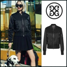 지포어 여성 우븐 워시드 나일론 MA-1 풀 집업 자켓