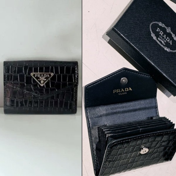 프라다 악어 아코디언 카드지갑-레플리카 사이트 쇼핑몰