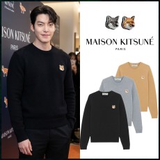 메종키츠네 폭스 헤드 패치 클래식 니트 풀오버 - 3 Color