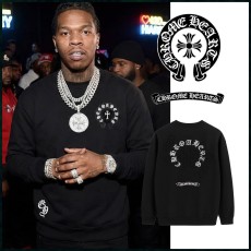 크롬하츠 빈티지 세메터리 패치 스틸 맨투맨 풀오버