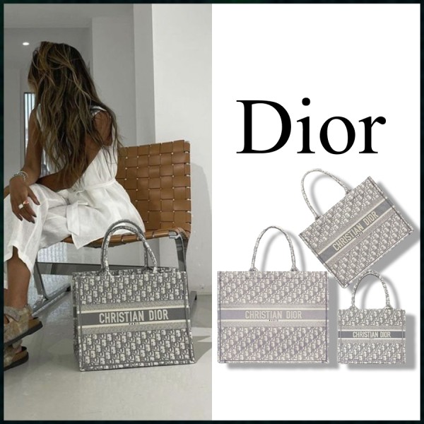 크리스찬 디올 오블리크 북토트 백 그레이 풀박스 - 3 Size-레플리카 사이트 쇼핑몰